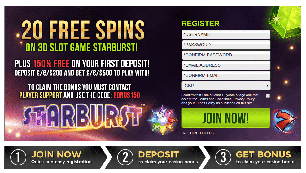 Starburst Free Spins
