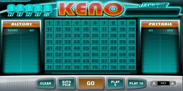 Keno Netent Games