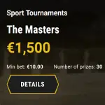 The Masters: €1,500 Tournament by Casinoly