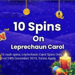10 Free Spins on Leprechaun Carol - Jackpot Wilds