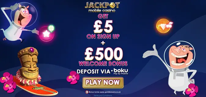 Jackpot Mobile Casino welcome bonus
