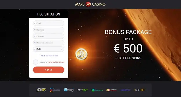 Mars Casino exclusive