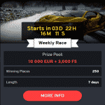 The next Weekly Race will start at N1 Casino