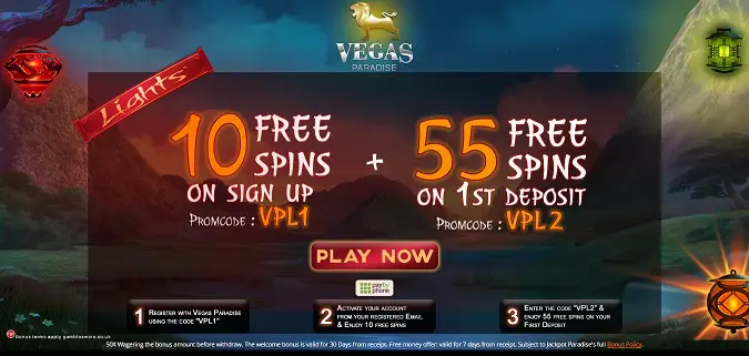 Vegas Paradise Casino free spins
